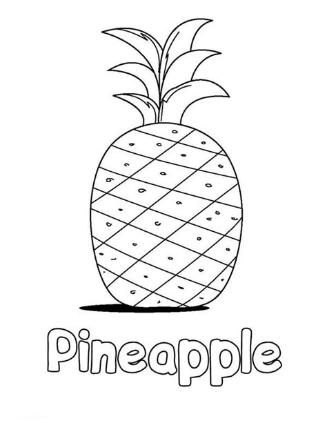 Pineapple coloring page for preschool. Learn the Word Pineapple Coloring Page - Download & Print ...