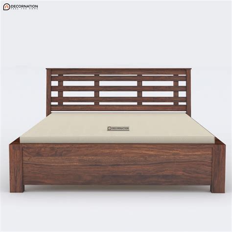 Aarschot Wooden Double Bed Brown Decornation