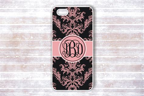 Monogrammed Damask Iphone 5 Case Personalized Hard Cases For Iphones