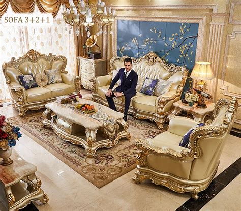 Luxury Champagne Golden Modern Antique European Style Sofa Sets Buy