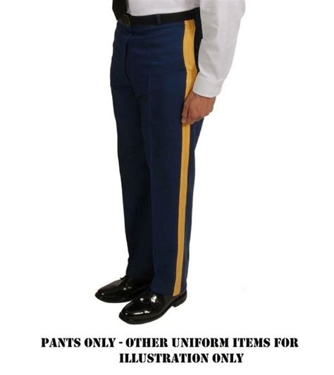 Asu Mens Nco Stripe Us Army Service Dress Blue Military Uniform Pants