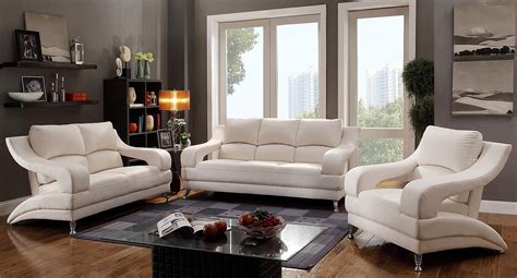 G247 Modern Living Room Set White By Glory Furniture Furniturepick