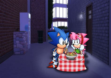 Sonic And Amy Dinner Date By Classicsonicsatam On Deviantart