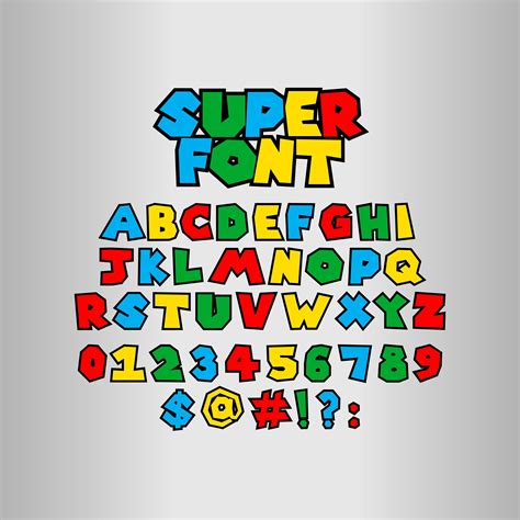 Printable Super Mario Letters