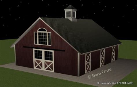 4 Stall Horse Barn With Gable Window Horse Stables Horse Barns Horses