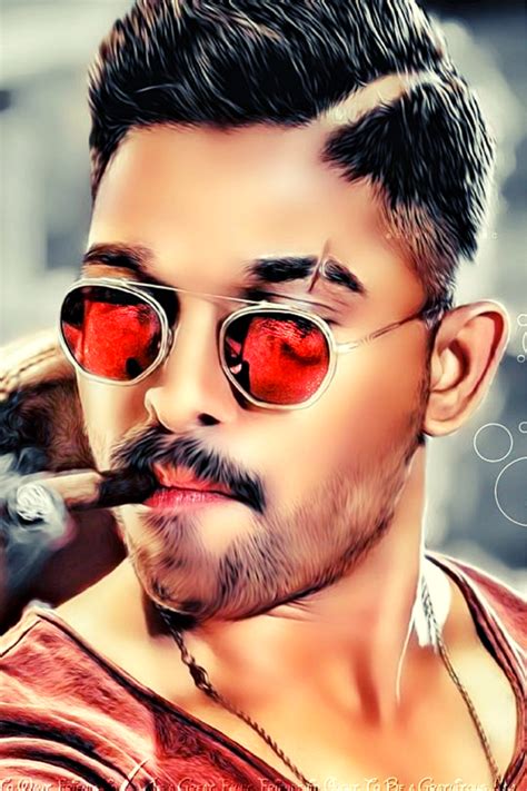Allu Arjun Animated Hd Photo Of Smoking In Style Cute Couple Images