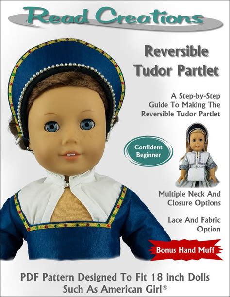 tudor partlet pdf sewing pattern for 18 dolls such as etsy in 2021 doll clothes patterns