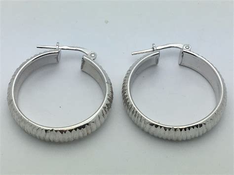 925 Sterling Silver Solid Round Hoop Loop Earrings 1 5mm 52 Grams Ebay