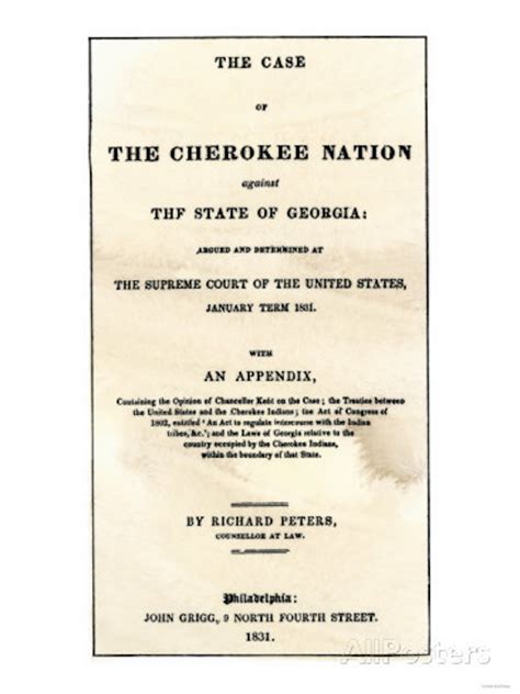 Cherokee Nation V Georgia 1831 Us History Scene