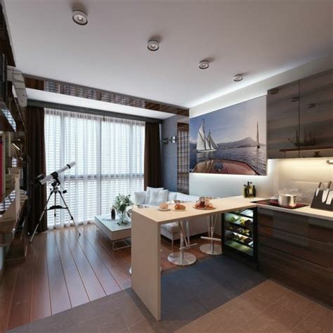 Eine Modern Eingerichtete Einzimmerwohnung Apartment Kitchen