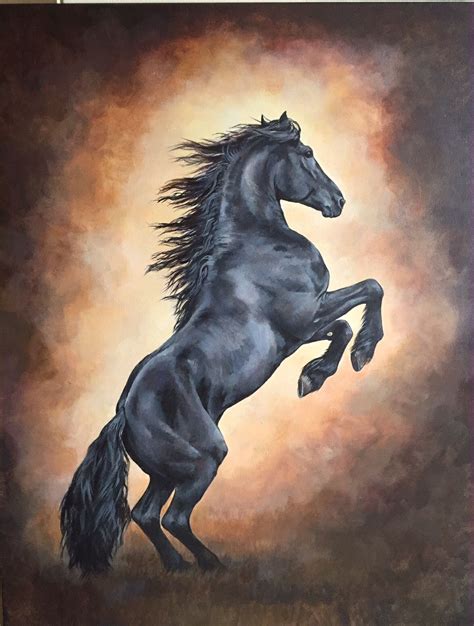 Dark Glory Horse Artwork Horse Painting Horses