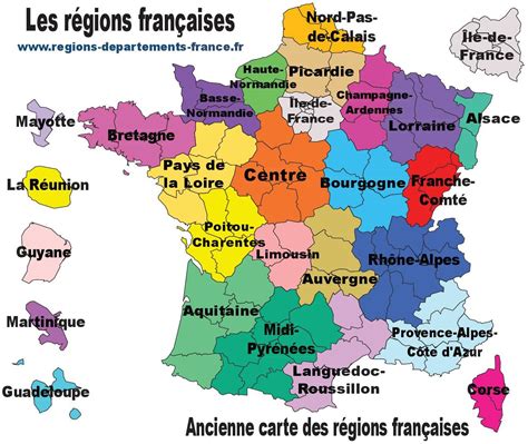 Anciennes Régions Françaises Liste Et Carte