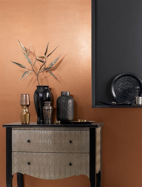 Living Room Decor Inspiration Crown Paints Metallic Gold Wall Paint