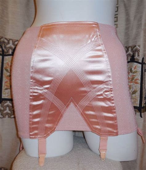 unworn vintage 1950s fragama zug pink satin girdle garters nwt pinup rockabilly glamour sz 70 m