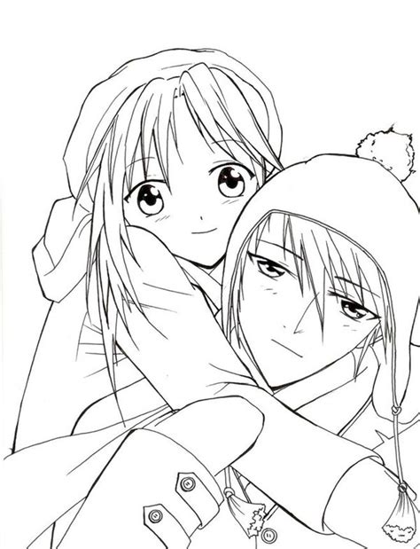 Get This Anime Coloring Pages Romantic Couple