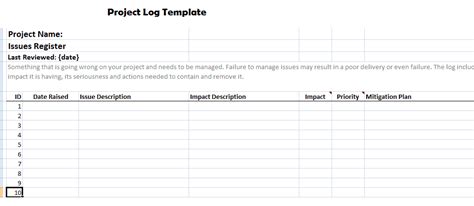 Project Issue Log Template 20 Common Project Risks Example Risk Register