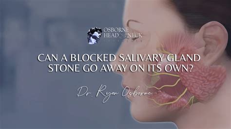 Can A Blocked Salivary Gland Stone Go Away On Its Own Youtube