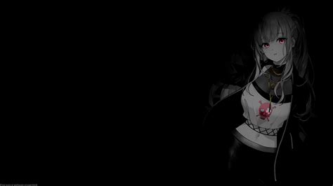 hintergrundbilder selektive färbung schwarzer hintergrund dunkler hintergrund anime mädchen