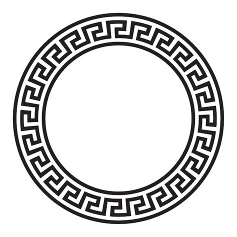 premium vector circular vector greek ornament eps national antique round pattern