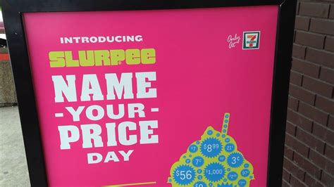 7eleven price and 7eeur charts. SLURPEE NAME YOUR PRICE DAY AT 7-ELEVEN - YouTube