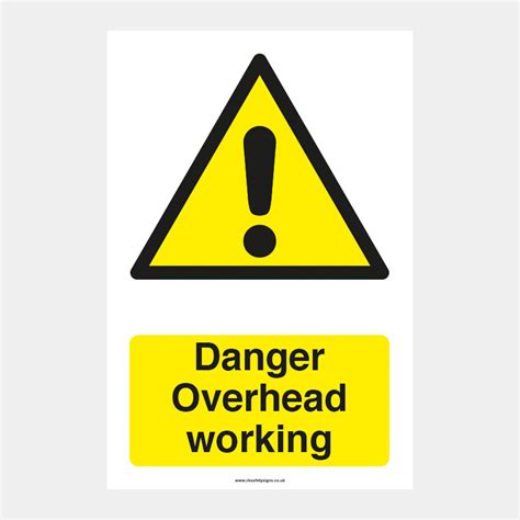 Top free images & vectors for overhead work signs printable in png, vector, file, black and white, logo, clipart, cartoon and transparent. Danger Overhead Working - CK Safety Signs