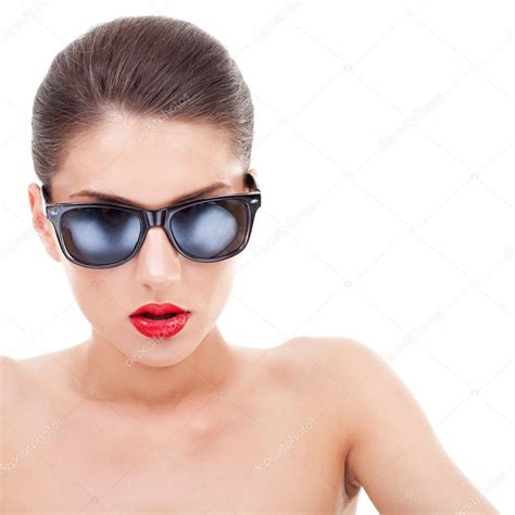 Woman Wearing Sunglasses Stock Photo Feedough