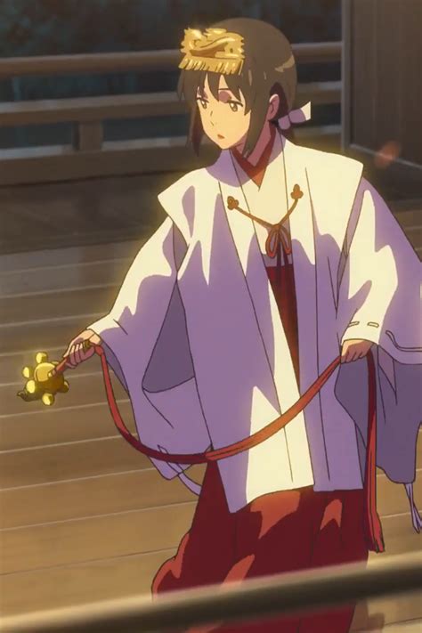 Miyamizu Mitsuha In 2022 Kimi No Na Wa Japanese Shrine Anime