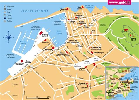 Nimme francija, atrašanās vieta tādiem objektiem kā tirdzniecības centrs, dzelzceļš un slimnīca. Stadtplan von Saint-Tropez | Detaillierte gedruckte Karten ...