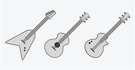 Set Of Guitar Illustration Clip Art 16420401 Vector Art At Vecteezy