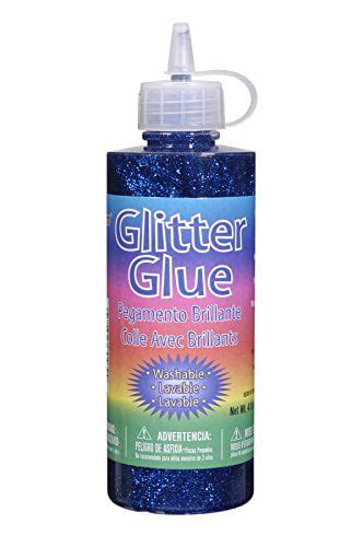 Darice Glitter Glue Blue 4 Oz Bottle