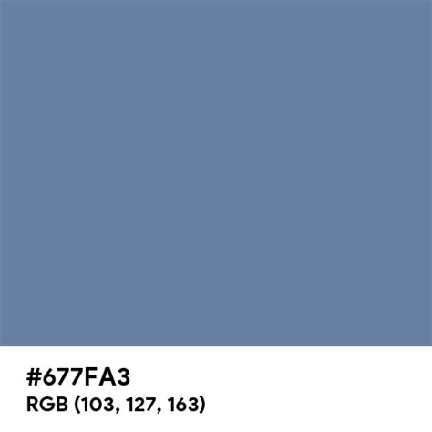 Dull Blue Color Hex Code Is 677fa3