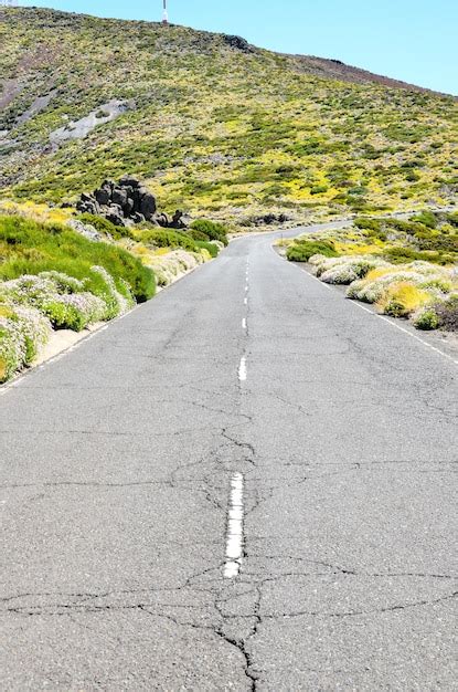 Premium Photo Stony Road At Volcanic Desert