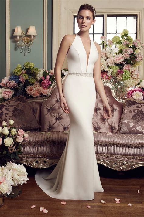 Halter Top Wedding Dress Style 2150 Mikaella Bridal