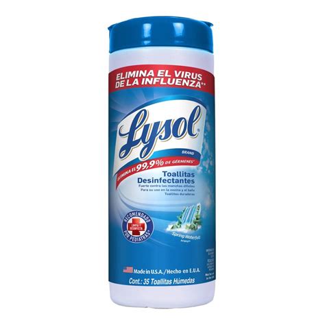 35 Toallitas Desinfectantes Para Superficies Lysol Spring