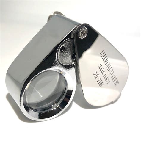 30x Jewelers Eye Loupe Quality Led Magnifier Sturdy Metal Etsy