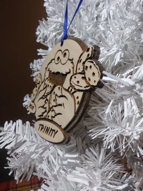Cookie Monster Christmas Ornament Fishburn Custom Engraving