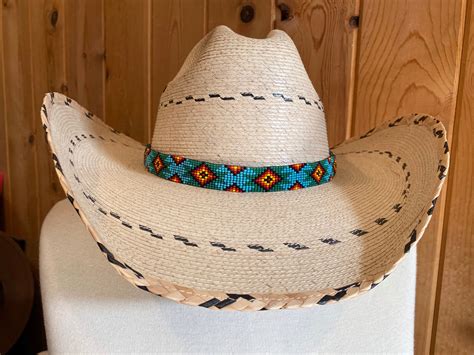 Custom Beaded Western Cowboy Hat Band Western Hat Band Etsy