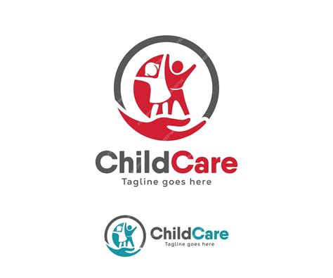 Premium Vector Child Care Logo Design Kid With Hand Symbol Vector