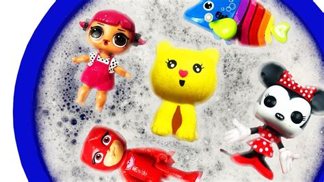 Learn Colors With Squishies Pj Masks In Bubble Pool Toys For Kids