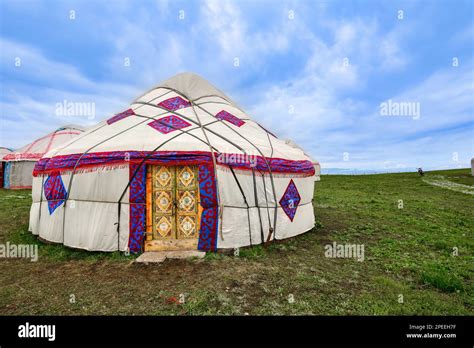 A Kazakh Felt House Also Known As A Yurt Is A Traditional Nomadic