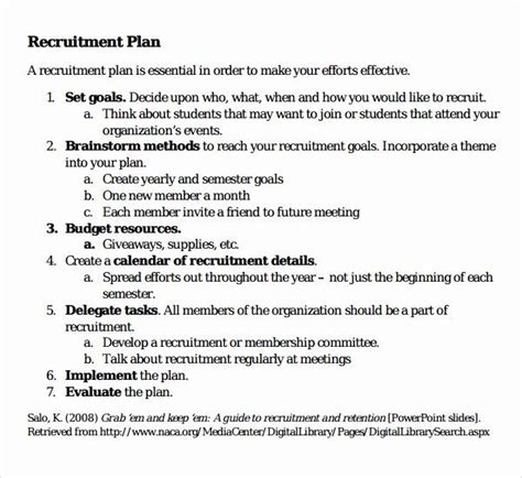 And if anything, this is quite an effective example. Recruitment Strategic Plan Template Awesome Sample ...