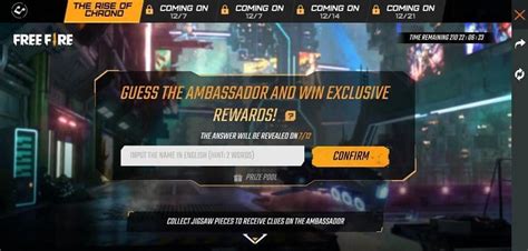 On every million followers complete garena free fire giveaways free reward. Guess the Ambassador event in Free Fire: All you need to know