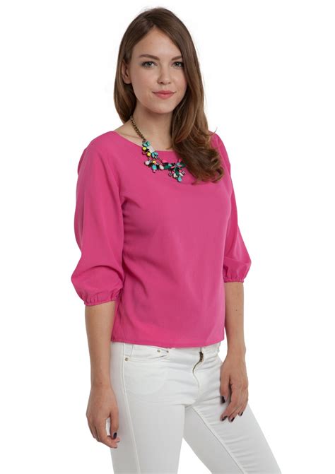 Pretty Bow Blouse In Hot Pink Happiness Boutique