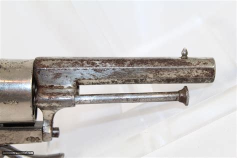 German Proofed Antique Folding Trigger Pinfire Revolver