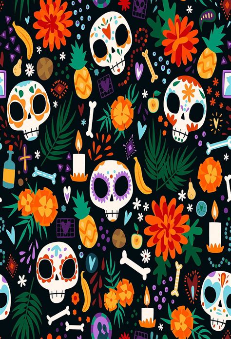 Mexican Day Of The Dead Backdrops Sugar Skull Graphy Backgrounds Dia De