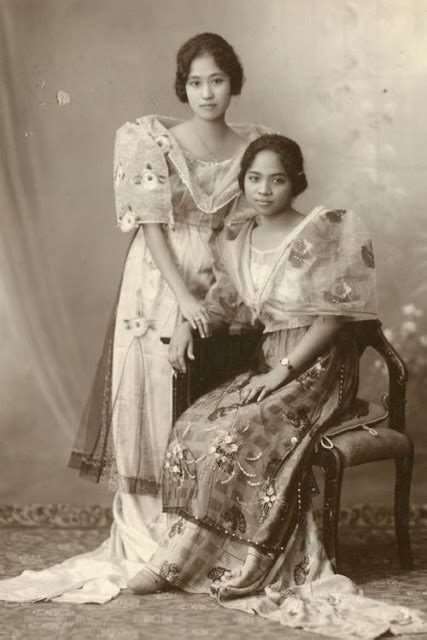 colors for a bygone era filipina ladies wearing the traditional baro t saya ca 1919 1920
