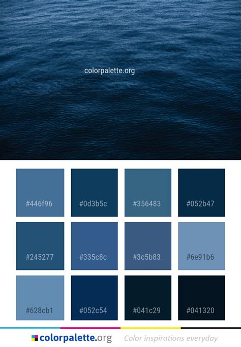 Water Sea Blue Color Palette Colors Inspiration Graphics Design
