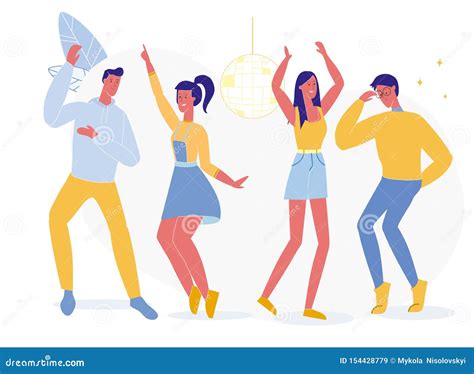 Students Night Club Party Vector Illustration Stock Vector