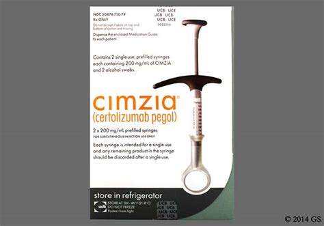 Cimzia 200mgml Prefilled Syr Inj 2 Pfs With Needle 1 Ml 102496