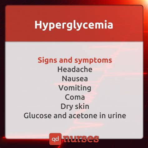 Hyperglycemia Symptoms Chart Healthy Life